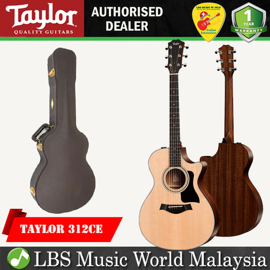 Taylor 312ce Cutaway Grand Concert Acoustic Electric Guitar with Case (312 ce)