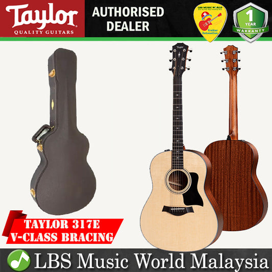 Taylor 317e V-Class Bracing Grand Pacific Acoustic Electric Guitar with Case (317 e V-Class)