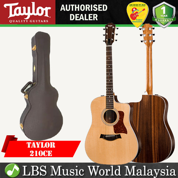 Taylor 210ce Cutaway Dreadnought Acoustic Electric Guitar with Case