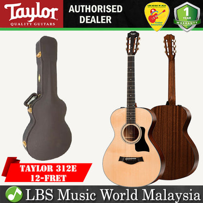 Taylor 312e 12-Fret Grand Concert  Acoustic Electric Guitar with Case (312 e 12 Fret)