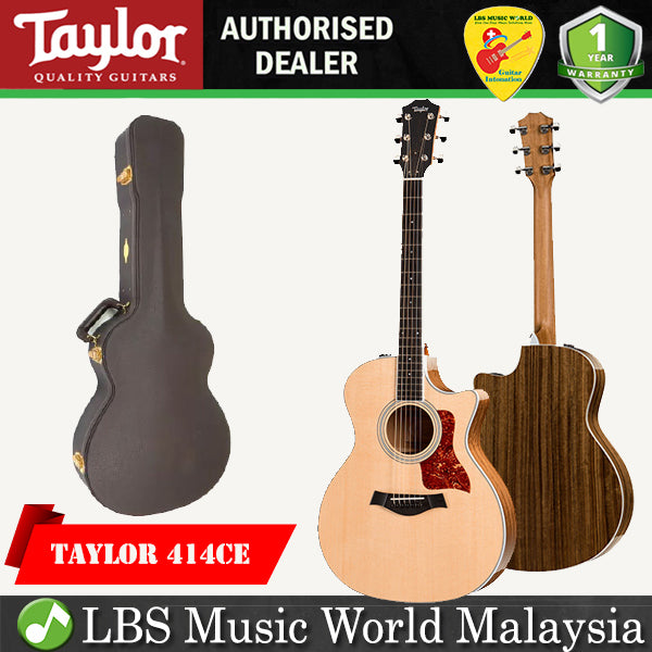 Taylor 414ce Grand Auditorium 6 string Acoustic Electric Guitar with Case (414 ce)