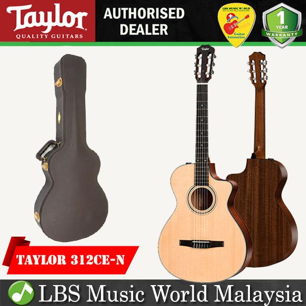 Taylor 312ce-N Cutaway Grand Concert 6-string Acoustic Electric Guitar with Case (312 ce N)
