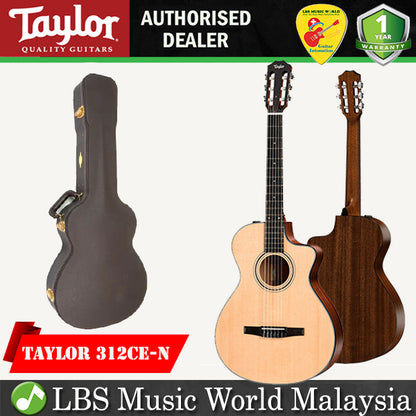 Taylor 312ce-N Cutaway Grand Concert 6-string Acoustic Electric Guitar with Case (312 ce N)