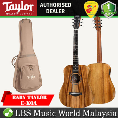 Taylor BTe-Koa Baby Taylor Koa 3/4 size Dreadnought Acoustic Electric Guitar with Bag (BTe Koa)