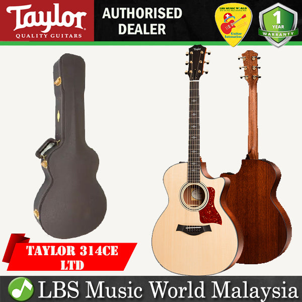 Taylor 314ce LTD Cutaway Grand Auditorium 6 String Acoustic Electric Guitar with Case (314 ce)
