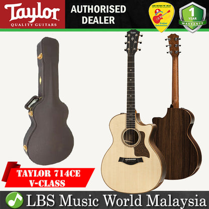 Taylor 714ce V-Class Bracing Grand Auditorium Acoustic Electric Guitar with Case (714 ce)