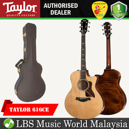 Taylor 616ce Cutaway Grand Symphony Acoustic Electric Guitar with Case (616 ce)