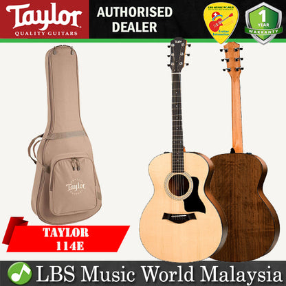 Taylor 114e Grand Auditorium 6 string Acoustic Electric Guitar with Bag (114 e)