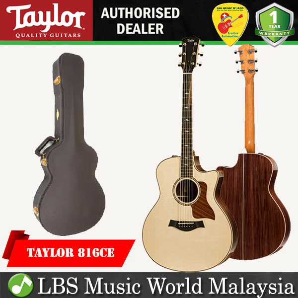 Taylor 816ce Cutaway Grand Symphony Acoustic Electric Guitar with Case (816 ce)