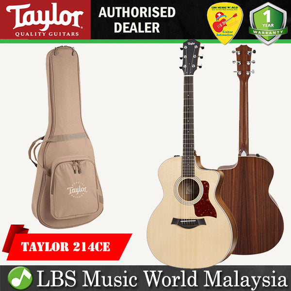 Taylor 214ce Cutaway Grand Auditorium Rosewood 6 string Acoustic Electric Guitar with Bag (214 ce)