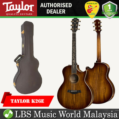 Taylor K26ce Cutaway Grand Symphony Koa Acoustic Electric Guitar Shaded Edgeburst with Case (K26 ce)