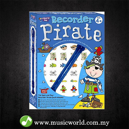 Kid Music Toy Open and Play Recorder Pack with Cleaning Rod + Bag + Fingering Chart + Sticker + CD + Tutor Book