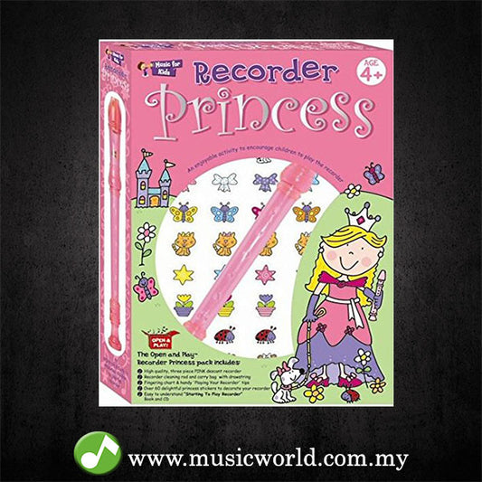 Kid Music Toy Open and Play Recorder Pack with Cleaning Rod + Bag + Fingering Chart + Sticker + CD + Tutor Book