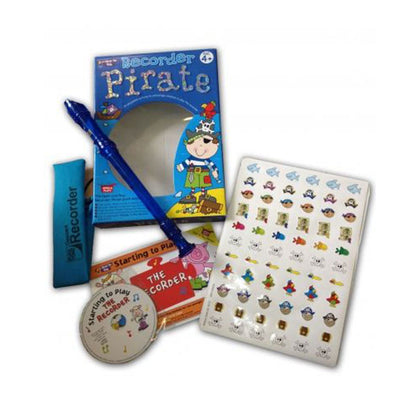 Kid Music Toy Open and Play Recorder Pack with Cleaning Rod + Bag + Fingering Chart + Sticker + CD + Tutor Book