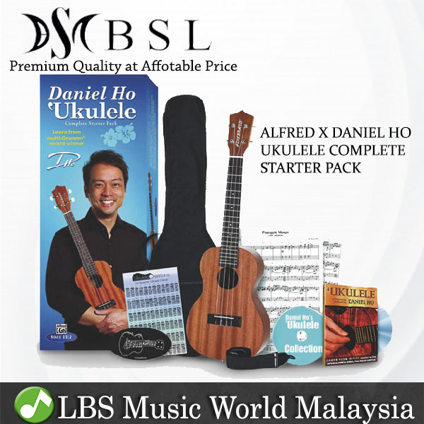 [Clearance] Alfred Daniel Ho Ukulele Complete Pack With Bag , Strap , Sheet , DVD & Chord Chart