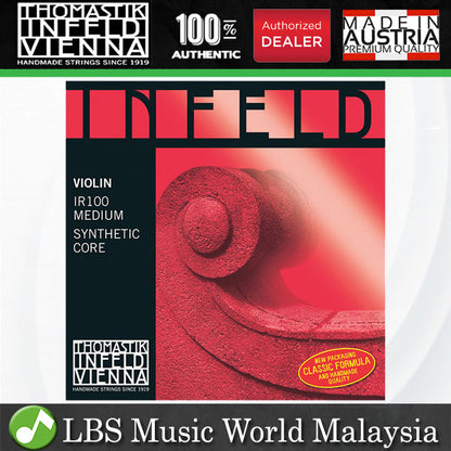 Thomastik Infeld Vienna IR100 Infeld Red 4/4 Full Size Violin Strings Set (IR 100)