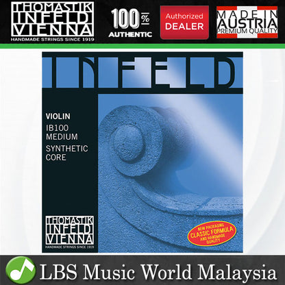 Thomastik Infeld Vienna IB100 Infeld Blue 4/4 Full Size Violin Strings Set (IB 100)