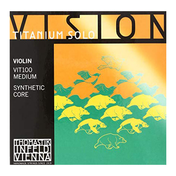 Thomastik Infeld Vienna VIT100 Vision Titanium Solo 4/4 Violin String Set Medium (VIT 100)