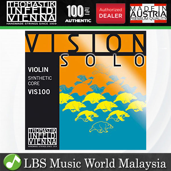 Thomastik Infeld Vienna VIS100 Vision Solo Synthetic Core 4/4 Violin String Set (VIS 100)