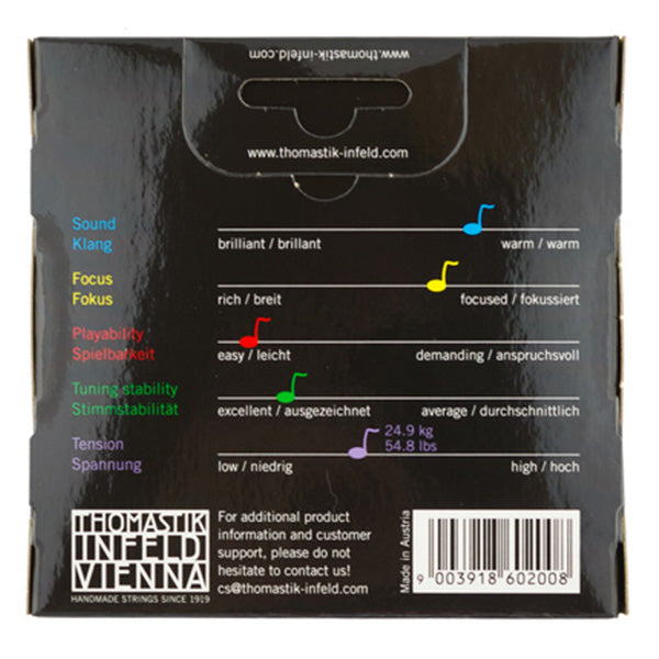 Thomastik Infeld Vienna VIS100 Vision Solo Synthetic Core 4/4 Violin String Set (VIS 100)