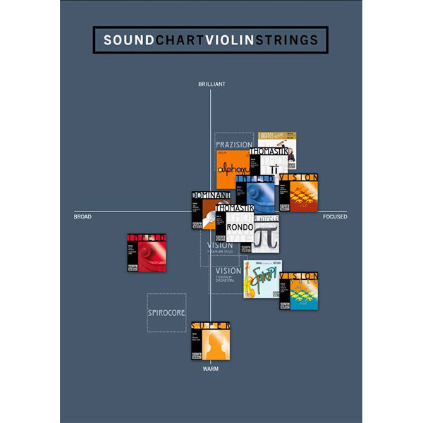 Thomastik Infeld Vienna VIS100 Vision Solo Synthetic Core 4/4 Violin String Set (VIS 100)