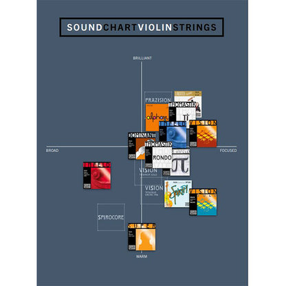 Thomastik Infeld Vienna VI100 Vision 4/4 Size Synthetic Core Violin String Set Medium (VI 100)