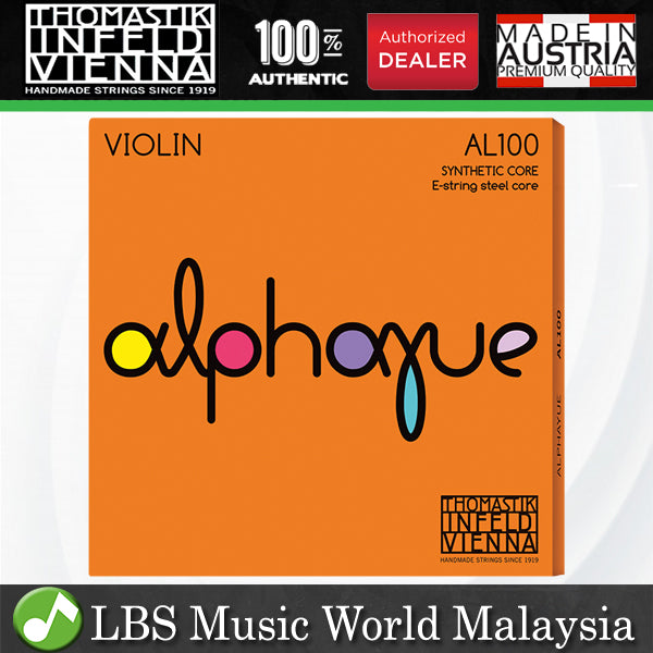 Thomastik Infeld Vienna AL100 Alphayue 4/4 Full Size Violin String Set (AL 100)