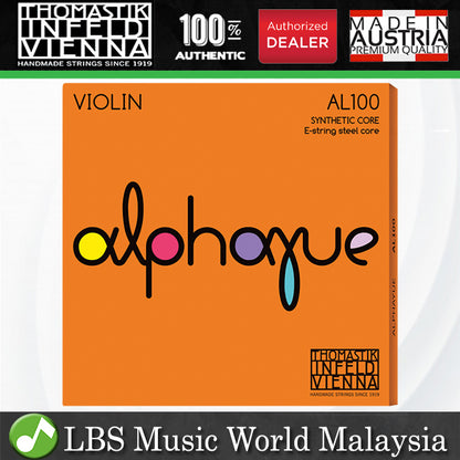Thomastik Infeld Vienna AL100 Alphayue 4/4 Full Size Violin String Set (AL 100)