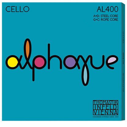 Thomastik Infeld Vienna AL400 Alphayue 4/4 Full Size Cello String Set (AL 400)