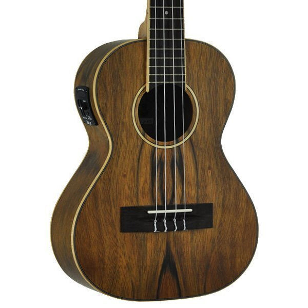 TIKI TDT-4P-NST 4 Series Daowood Top Electric Tenor Ukulele - Natural Satin (TDT4P TDT 4P)