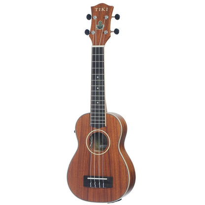 TIKI TMS-5P-NST 5 Series Mahogany Solid Top Electric Soprano Ukulele - Natural Satin (TMS5P TMS 5P)