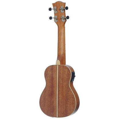 TIKI TMS-5P-NST 5 Series Mahogany Solid Top Electric Soprano Ukulele - Natural Satin (TMS5P TMS 5P)