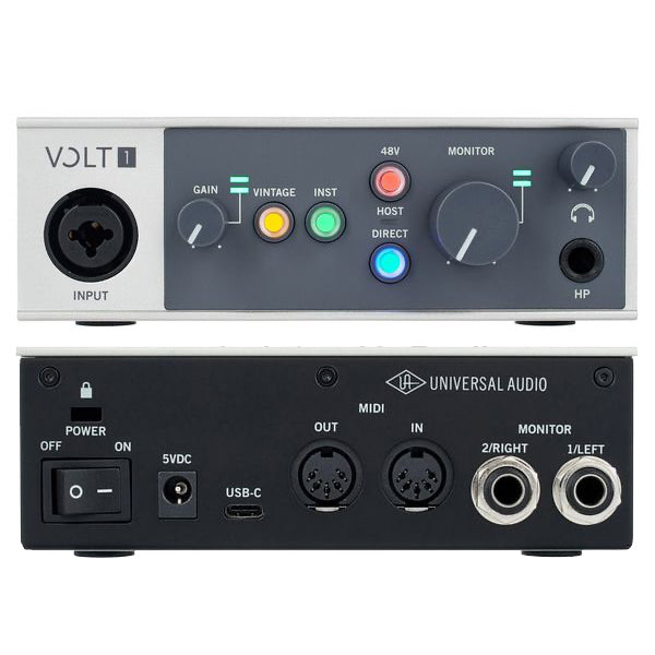 Universal Audio Volt 1 USB C Audio Interface with 1 Preamp and Recording Software (Volt1)