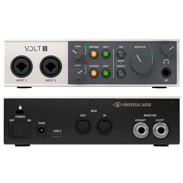 Universal Audio Volt 2 USB C Audio Interface with 2 Preamps and Recording Software (Volt2)