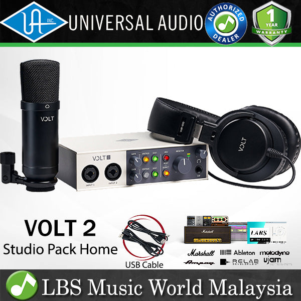Universal Audio Volt 2 Studio Pack USB C Audio Interface, Condenser Microphone, Headphones and Software (Volt2)