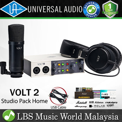 Universal Audio Volt 2 Studio Pack USB C Audio Interface, Condenser Microphone, Headphones and Software (Volt2)