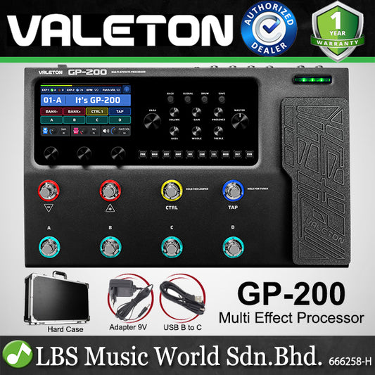 Valeton GP-200 Multi Effects Processor For Electric Guitar and Bass Pedal Amp (GP200 GP 200)