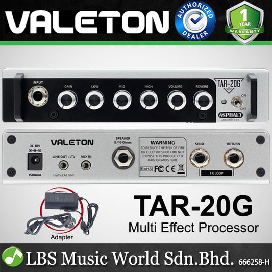 Valeton Asphalt TAR-20G 20W Mini Electric Guitar Amplifier Head with Amp EQ (TAR20G TAR 20G)