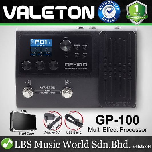 Valeton GP-100 Multi Effects Processor Pedal for Electric Guitar and Bass Pedal Amp (GP100 GP 100)