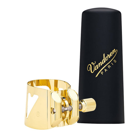 Vandoren Paris LC07P Ligature And Plastic Cap Optimum With Gold Finish for Alto Saxophone