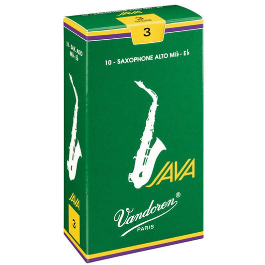 Vandoren Paris Alto Saxophone Java Green Reed Loose Pack Each - 1.0/ 1.5/ 2.0/ 2.5/ 3.0/ 3.5/ 4.0