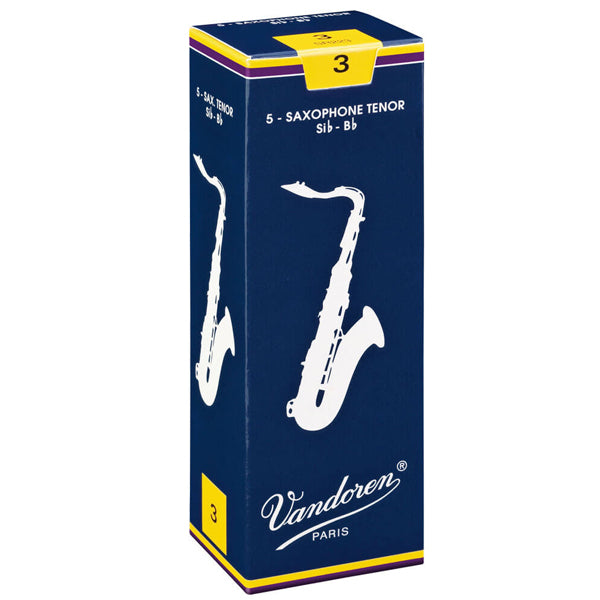 Vandoren Paris Tenor Saxophone Traditional Reed Loose Pack Each - 1.0/ 1.5/ 2.0/ 2.5/ 3.0/ 3.5/ 4.0/ 4.5/ 5.0 (Tenor Sax)