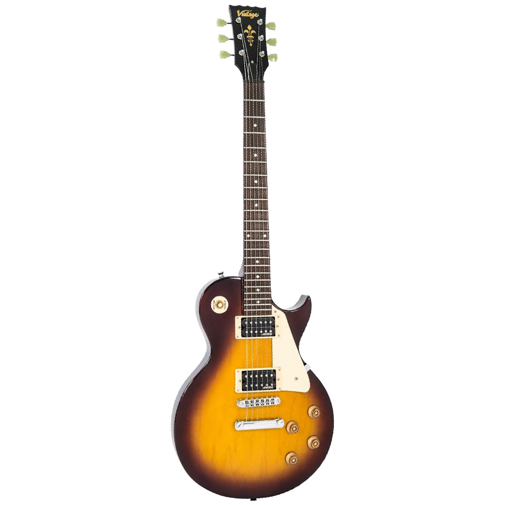 Vintage V100NB ReIssued Mahogany Body with HH Pickups Electric Guitar Unbound (V100 NB)