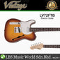 Vintage LV72FTB ReIssued Custom Spec Alder Body with SS Pickups Electric Guitar - Left Hand Flamed Tobacco Burst (LV72 FTB)