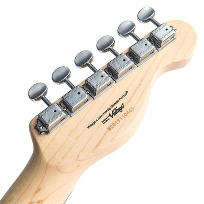 Vintage LV72FTB ReIssued Custom Spec Alder Body with SS Pickups Electric Guitar - Left Hand Flamed Tobacco Burst (LV72 FTB)