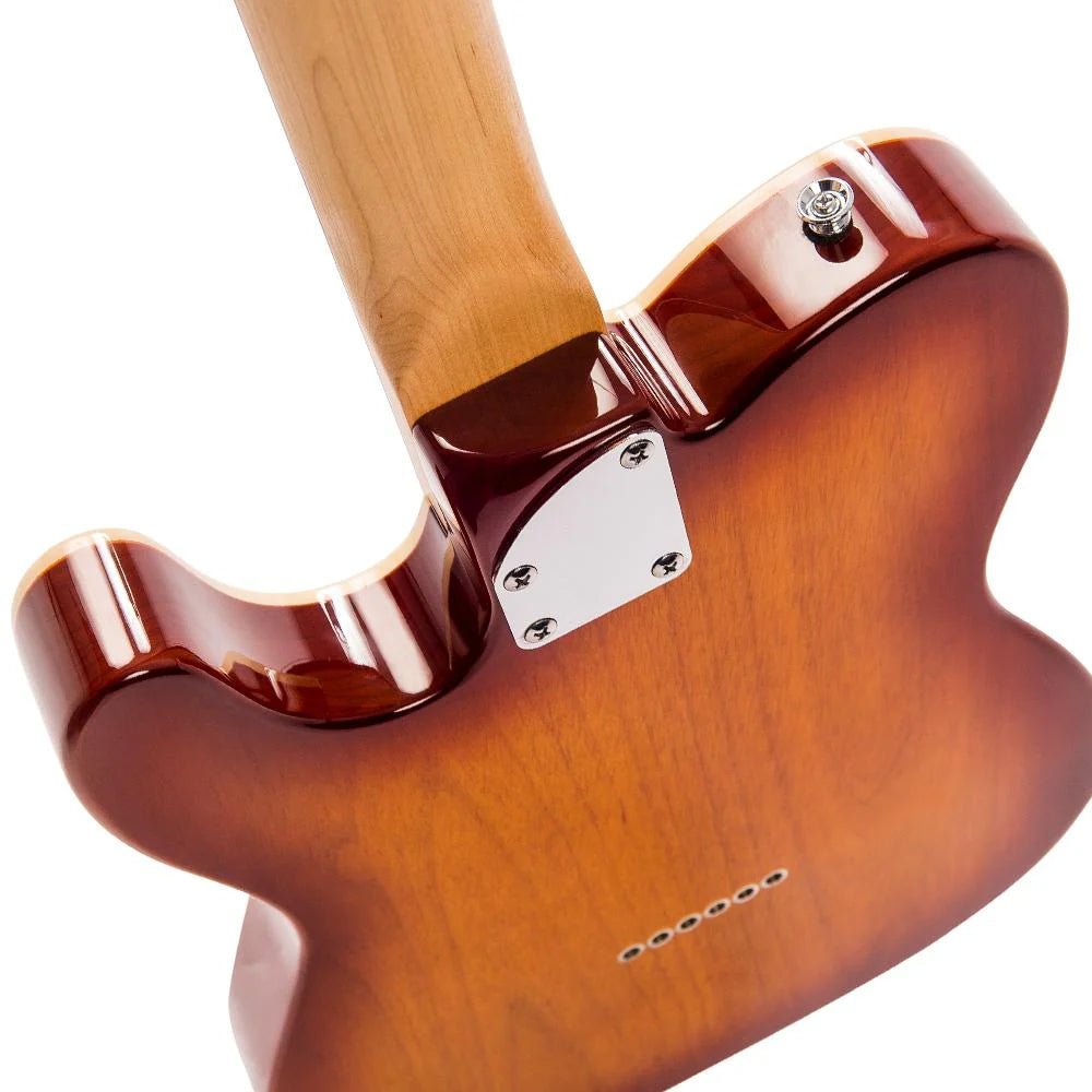 Vintage V72FTB ReIssued Custom Spec Alder Body with SS Pickups Electric Guitar - Flame Tobacco Burst (V72 FTB)