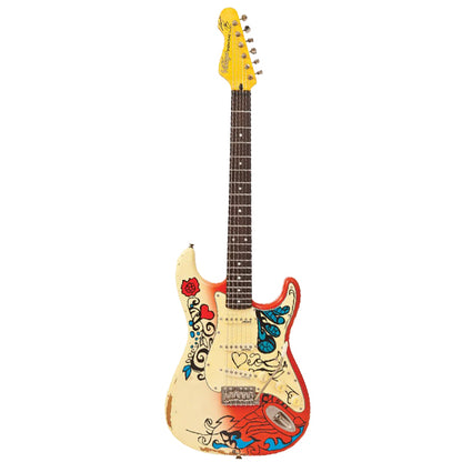 Vintage V6MRHDX Thomas Blug Signature SSS Pickup Electric Guitar Summer of Love (V6 MRHDX)