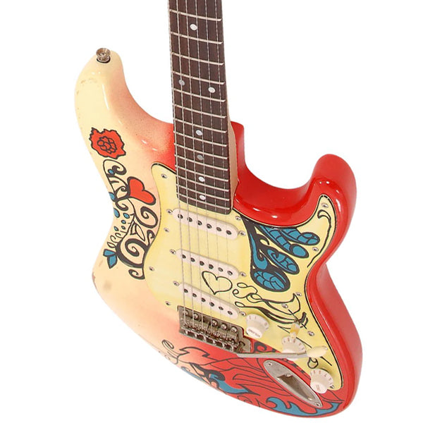 Vintage V6MRHDX Thomas Blug Signature SSS Pickup Electric Guitar Summer of Love (V6 MRHDX)