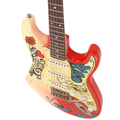 Vintage V6MRHDX Thomas Blug Signature SSS Pickup Electric Guitar Summer of Love (V6 MRHDX)
