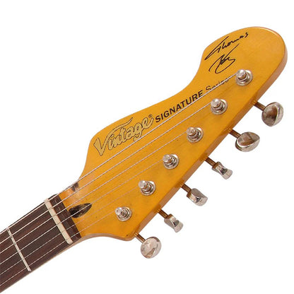 Vintage V6MRHDX Thomas Blug Signature SSS Pickup Electric Guitar Summer of Love (V6 MRHDX)